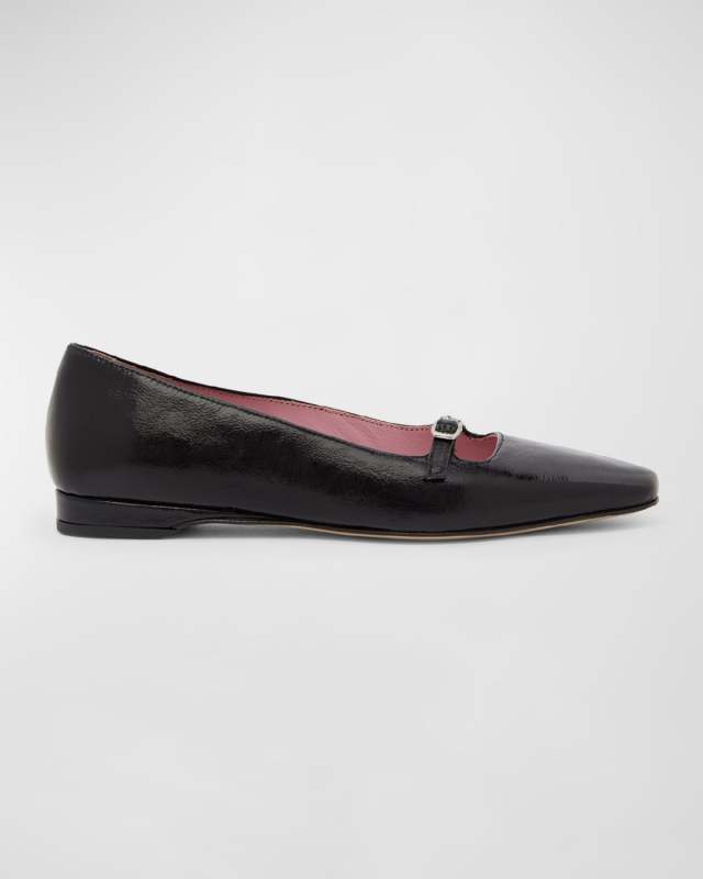 Emile Leather Mary Jane Balleriina Flats